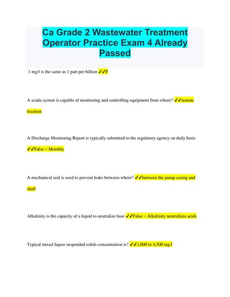 water bottle machinery practice test|water treatment operator practice test.